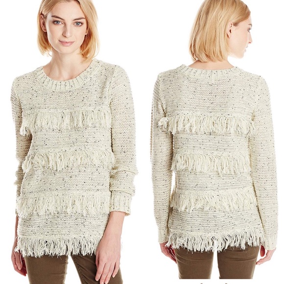 Blu Pepper Fringe Melange Sweater - Picture 2 of 2